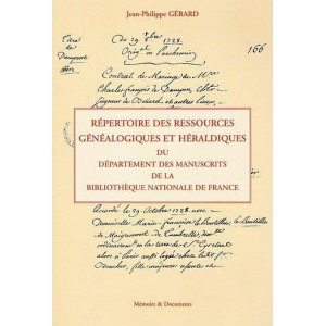 Répertoire des ressources généalogiques et héraldiques du départements des manuscrits de la BNF