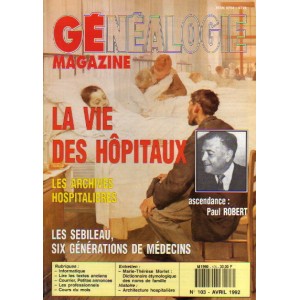 Généalogie Magazine n° 103 - avril 1992