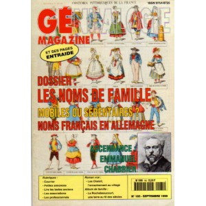 Généalogie Magazine n° 185 - septembre 1999