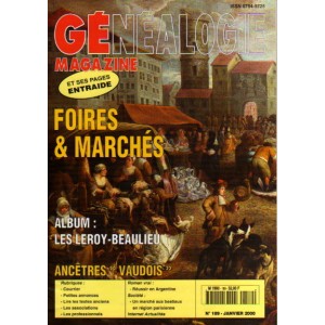 Généalogie Magazine n° 189 - janvier 2000