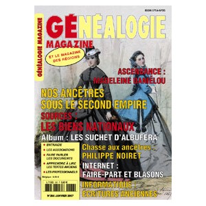 Généalogie Magazine n° 266 - janvier 2007