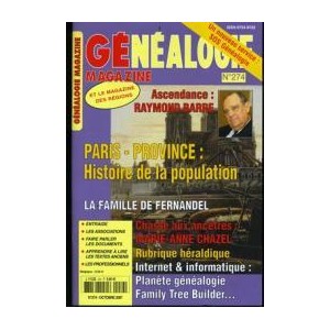 Généalogie Magazine n° 274 – Octobre 2007