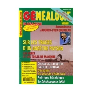 Généalogie Magazine N° 275 - Novembre 2007