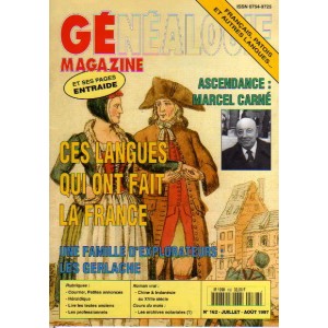 Généalogie Magazine n° 162 – juillet-août 1997