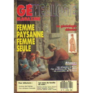 Généalogie Magazine n° 071 – avril 1989