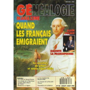 Généalogie Magazine n° 085 – juillet - août 1990