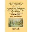 Dictionnaire topographique, biographique, généalogique et héraldique du Vendômois Volume 4