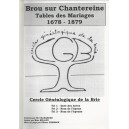 Brou sur Chantereine (Tables des mariages)